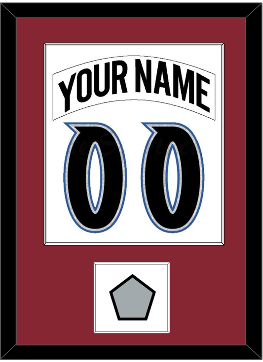 Colorado Nameplate & Number (Back) Combined, With Stanley Cup Finals Patch - Home White (1995-1996) - Essential Tier 1