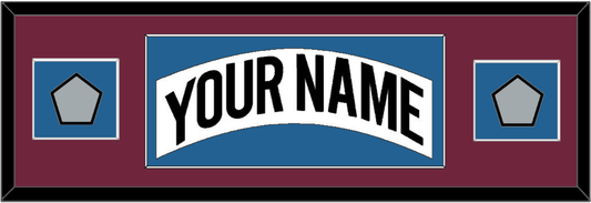 Colorado Nameplate & 2 Stanley Cup Finals Patches - Home White (1999-2001) - Essential Tier 5