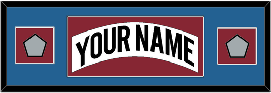 Colorado Nameplate & 2 Stanley Cup Finals Patches - Home White (1995-1996) - Essential Tier 6