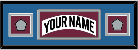 Colorado Nameplate & 2 Stanley Cup Finals Patches - Home White (1999-2001) - Signature Tier 8