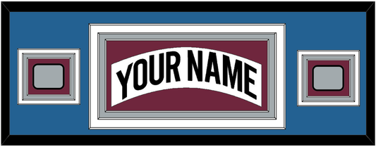 Colorado Nameplate & 2 Stanley Cup Finals Patches - Home White (1999-2001) - Premier Tier 8