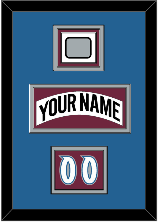 Colorado Nameplate, Number (Shoulder) & Stanley Cup Finals Patch - Home White (1999-2001) - Premier Tier 3