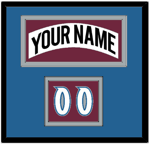 Colorado Nameplate & Number (Shoulder) - Home White (1999-2001) - Signature Tier 3