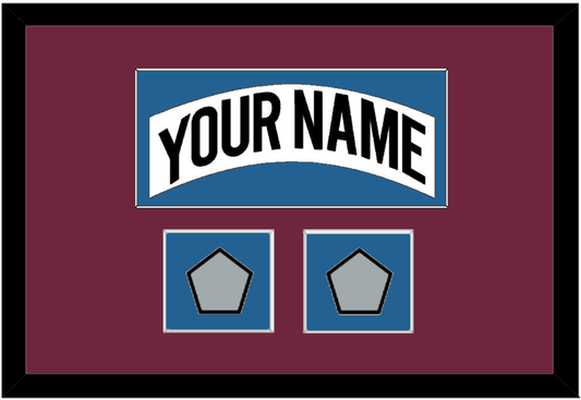 Colorado Nameplate & 2 Stanley Cup Finals Patches - Home White (1999-2001) - Essential Tier 2