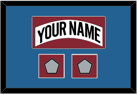 Colorado Nameplate & 2 Stanley Cup Finals Patches - Home White (1995-1996) - Essential Tier 3