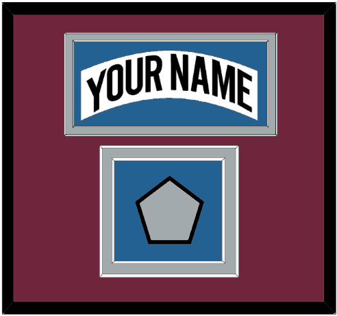 Colorado Nameplate & Stanley Cup Finals Patch - Home White (1999-2001) - Signature Tier 4