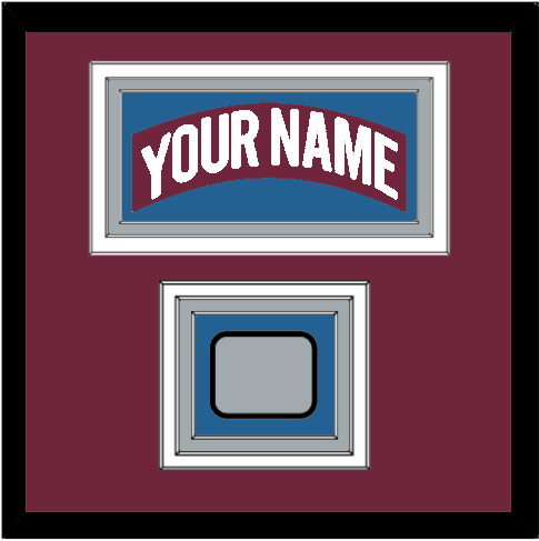 Colorado Nameplate & 2001 Stanley Cup Champions Patch - Road Burgundy (1999-2001)- Premier Tier 2