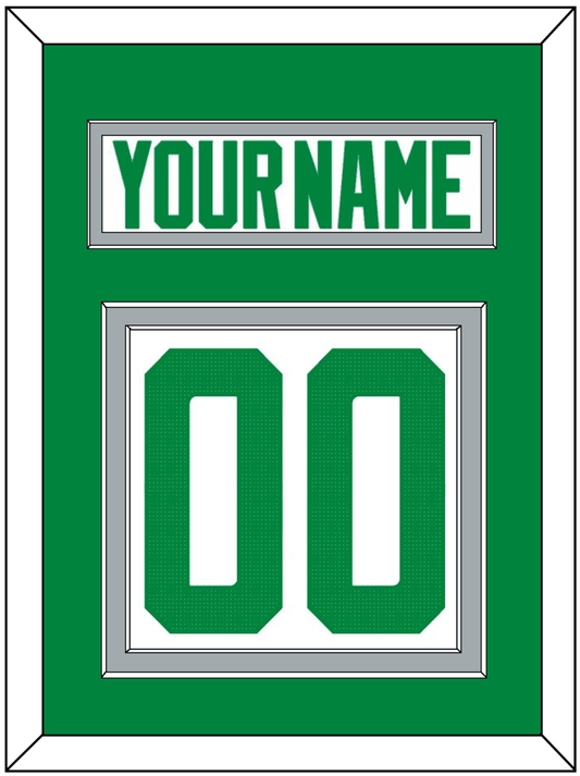 Dallas Nameplate & Number (Back) - Road White - Signature Tier 4