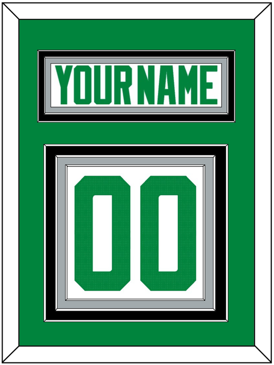 Dallas Nameplate & Number (Back) - Road White - Premier Tier 2