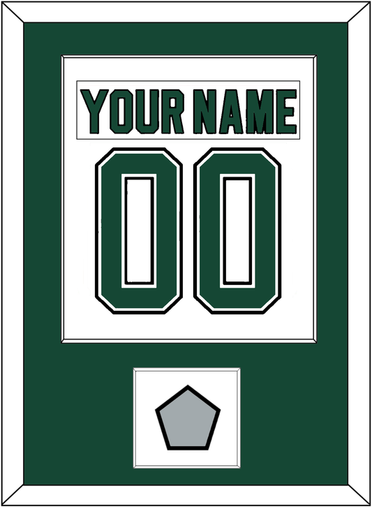 Dallas Nameplate & Number (Back) Combined With Stanley Cup Champions Patch - Home White (1994-1999) - Essential Tier 1