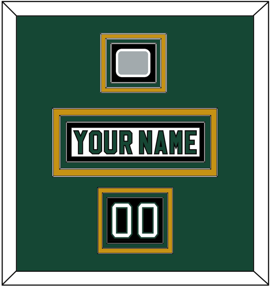 Dallas Nameplate, Number (Shoulder) & Stanley Cup Champions Patch - Home White (1994-1999) - Signature Tier 2