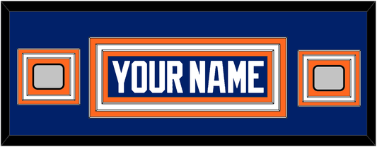 Edmonton Nameplate & 2 Stanley Cup Champions Patches - Road Blue (1981-1994) - Premier Tier 2
