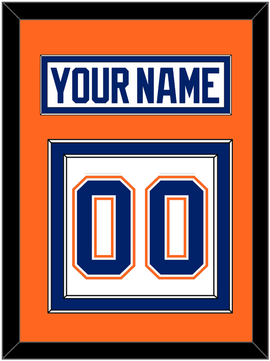 Edmonton Nameplate & Number (Back) - Home White (1981-1994) - Signature Tier 4