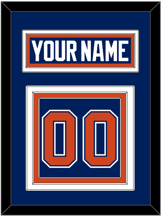 Edmonton Nameplate & Number (Back) - Home Blue - Premier Tier 2
