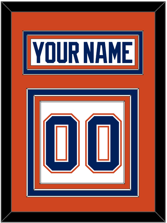 Edmonton Nameplate & Number (Back) - Road White - Premier Tier 3