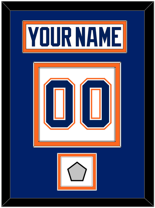 Edmonton Nameplate & Number (Back) With 1990 Stanley Cup Finals Patch - Home White (1981-1994) - Signature Tier 3