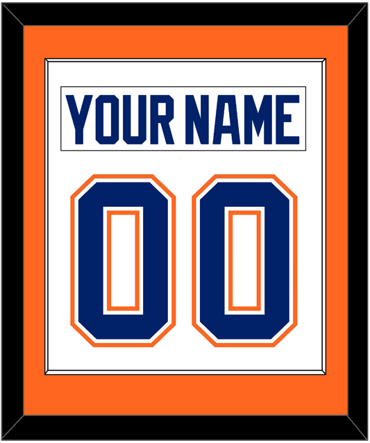 Edmonton Nameplate & Number (Back) Combined - Home White (1981-1994) - Essential Tier 2
