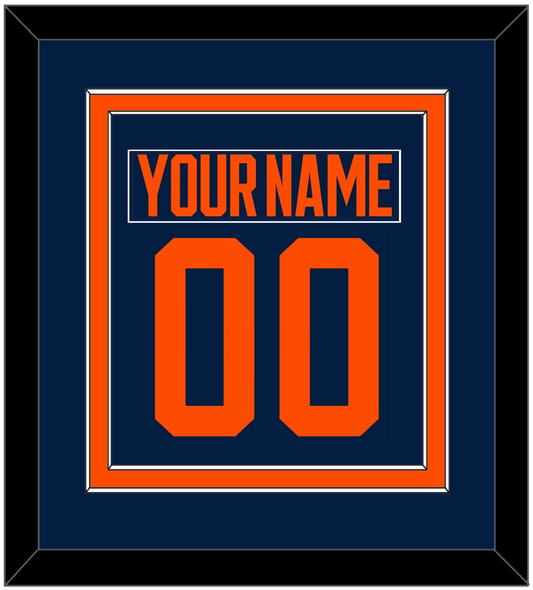 Edmonton Nameplate & Number (Back) Combined - Alternate Navy (2019-2024) - Signature Tier 2