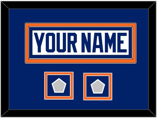 Edmonton Nameplate & 2 Stanley Cup Champions Patches - Home White (1981-1994) - Signature Tier 3