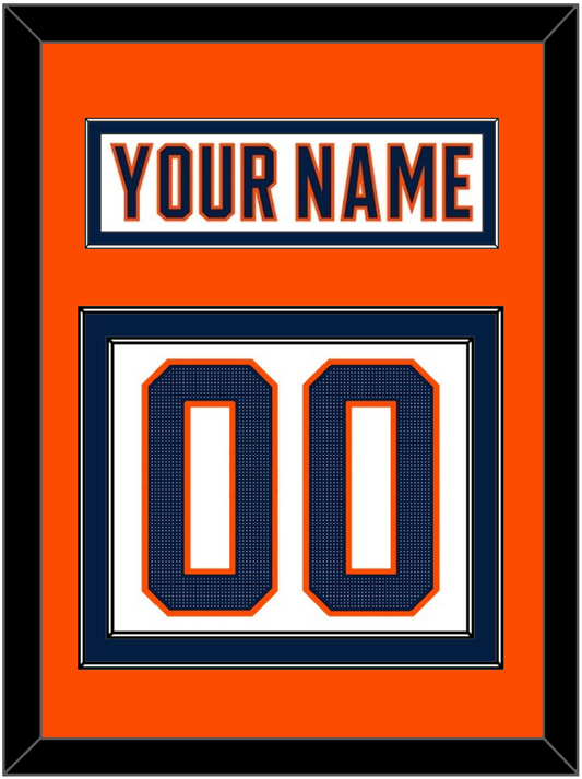 Edmonton Nameplate & Number (Back) - Road White (2017-2022) - Signature Tier 4