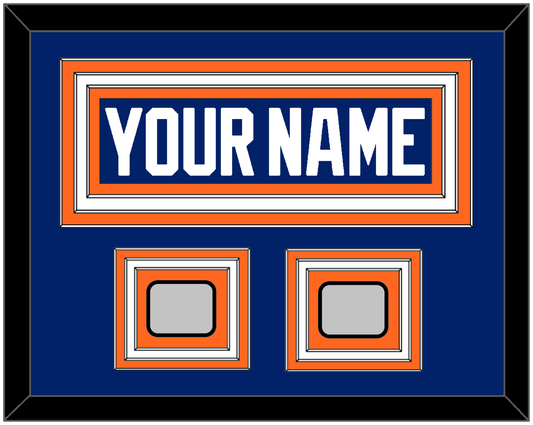 Edmonton Nameplate & 2 Stanley Cup Champions Patches - Road Blue (1981-1994) - Premier Tier 1