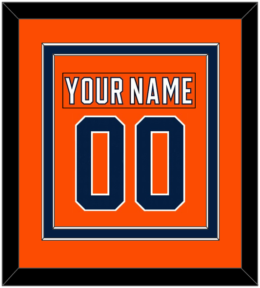 Edmonton Nameplate & Number (Back) Combined - Home Orange (2017-2022) - Signature Tier 2
