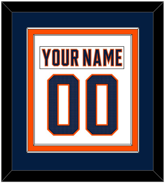 Edmonton Nameplate & Number (Back) Combined - Road White (2017-2022) - Signature Tier 3
