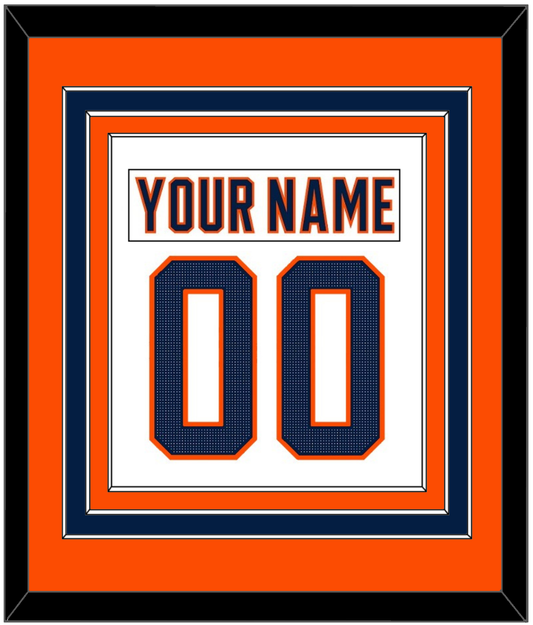 Edmonton Nameplate & Number (Back) Combined - Road White (2017-2022) - Premier Tier 4