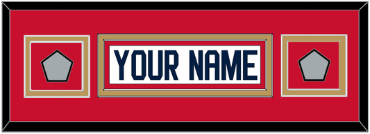 Florida Nameplate & 2 Stanley Cup Finals Patches - Road White - Signature Tier 6