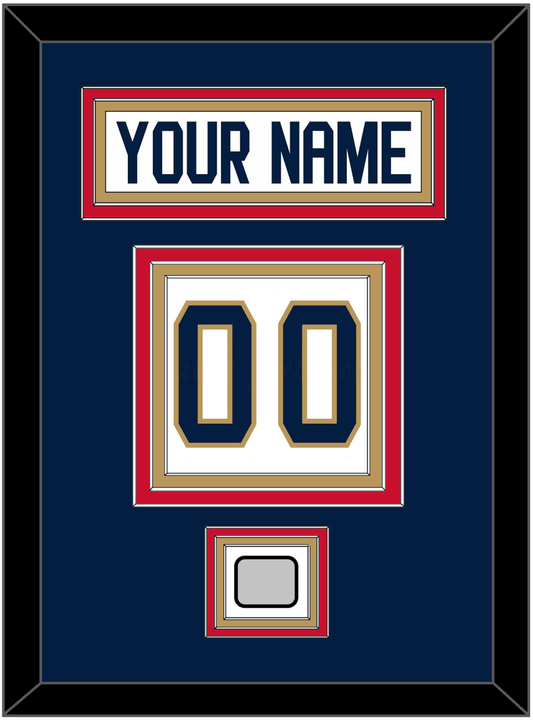 Florida Nameplate & Number (Back) With Stanley Cup Finals Patch - Road White - Premier Tier 4