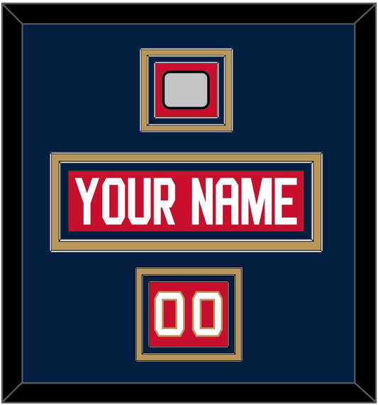Florida Nameplate, Number (Shoulder) & Stanley Cup Champions Patch - Home Red - Premier Tier 3
