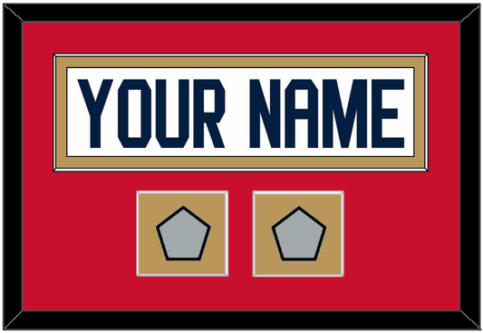 Florida Nameplate & 2 Stanley Cup Finals Patches - Road White - Essential Tier 3