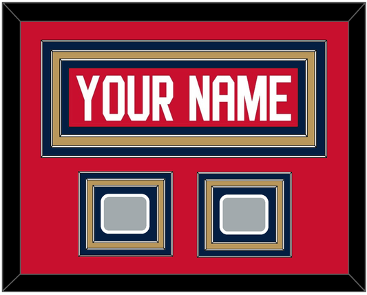 Florida Nameplate & 2 Stanley Cup Finals Patches - Home Red - Premier Tier 3