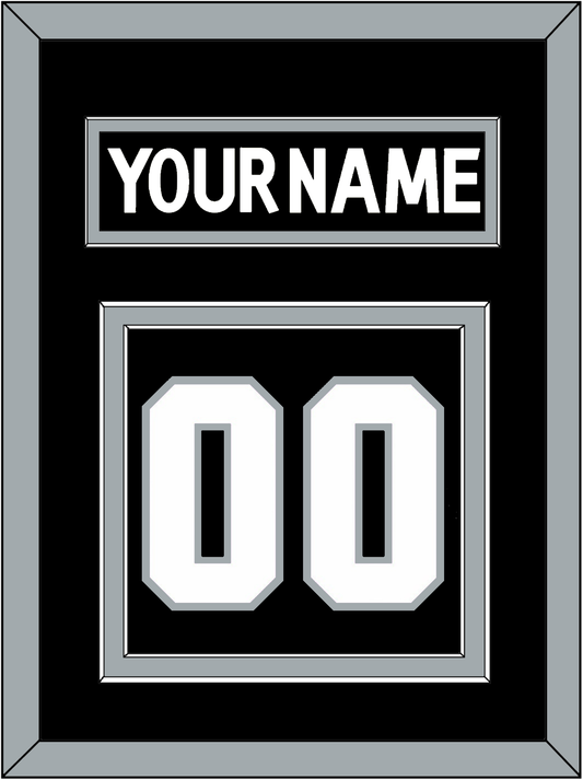 Los Angeles Nameplate & Number (Back) - Home Black (2017-2024) - Signature Tier 2