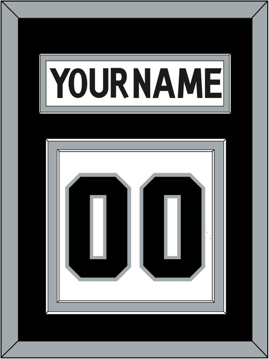 Los Angeles Nameplate & Number (Back) - Road White (2017-2024) - Signature Tier 2