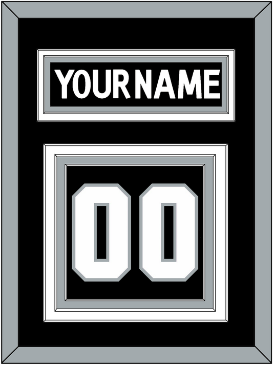 Los Angeles Nameplate & Number (Back) - Home Black (2011-2017) - Premier Tier 2
