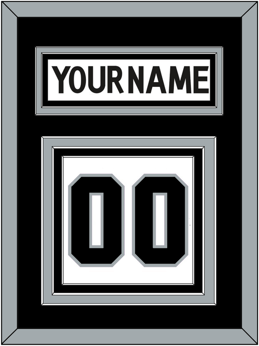 Los Angeles Nameplate & Number (Back) - Road White (2017-2024) - Premier Tier 3