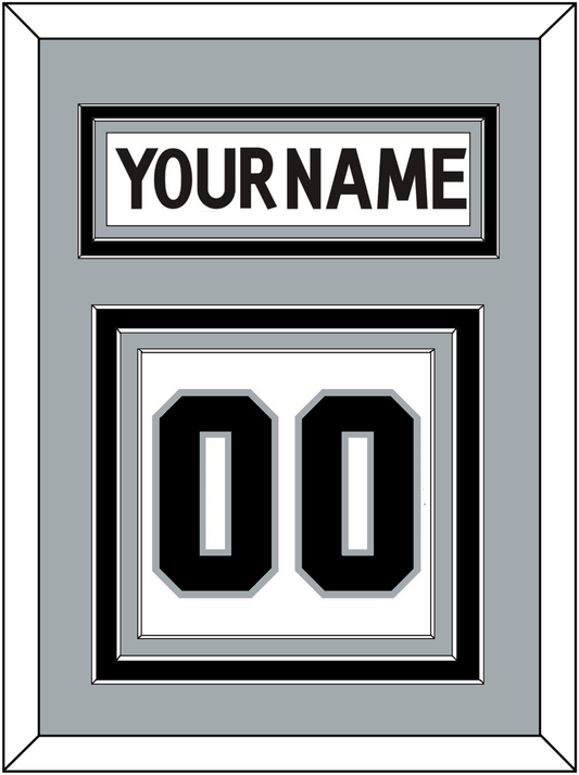 Los Angeles Nameplate & Number (Back) - Road White (2011-2017) - Premier Tier 4
