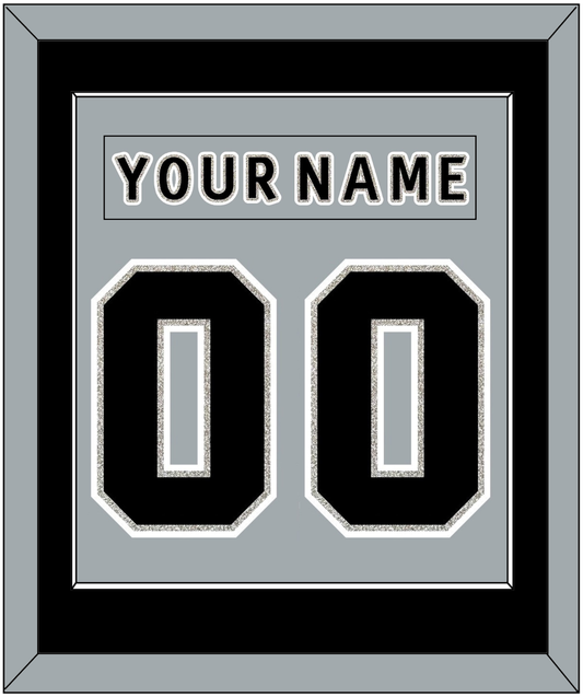 Los Angeles Nameplate & Number (Back) Combined - Alternate Gray (2018-2021) - Essential Tier 2