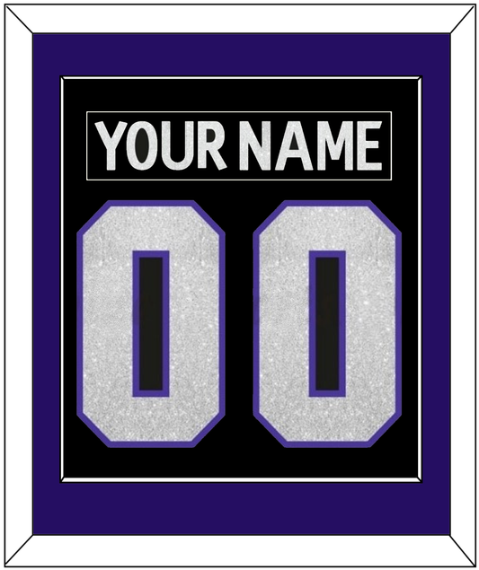 Los Angeles Nameplate & Number (Back) Combined - Home Black (2007-2011) - Essential Tier 2