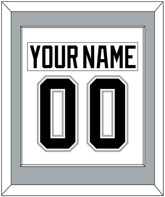 Los Angeles Nameplate & Number (Back) Combined - Home White (1992-1998) - Essential Tier 2