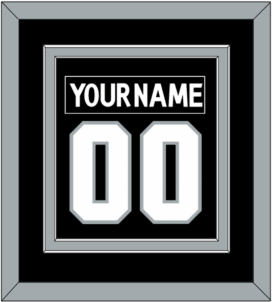Los Angeles Nameplate & Number (Back) Combined - Home Black (2017-2024) - Signature Tier 2