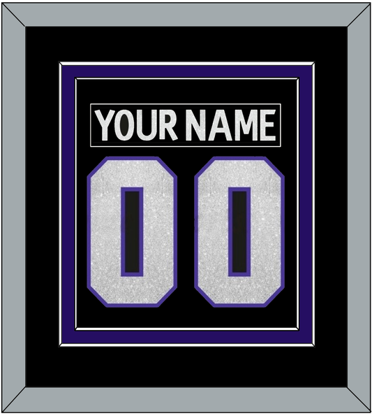 Los Angeles Nameplate & Number (Back) Combined - Road/Home Black (2002-2007) - Signature Tier 2