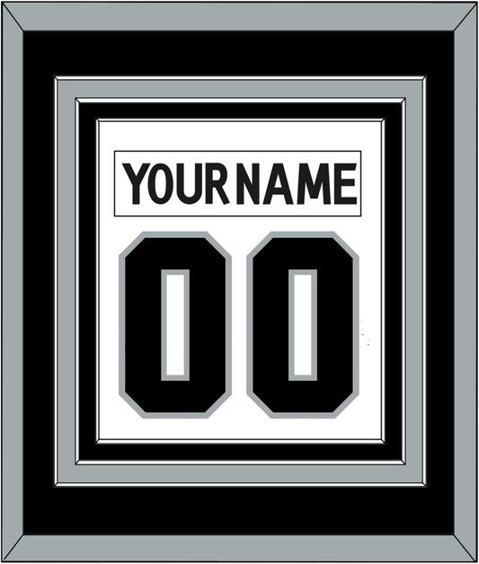 Los Angeles Nameplate & Number (Back) Combined - Road White (2011-2017) - Premier Tier 3