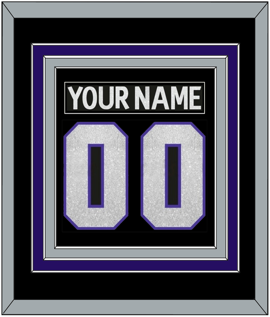 Los Angeles Nameplate & Number (Back) Combined - Road Black (1998-2002) - Premier Tier 2