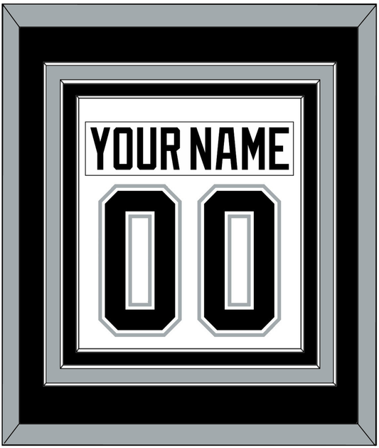 Los Angeles Nameplate & Number (Back) Combined - Home White (1992-1998) - Premier Tier 2