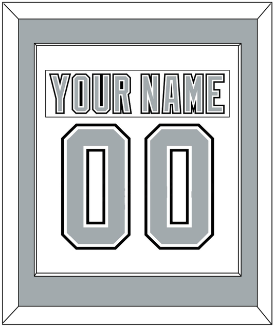 Los Angeles Nameplate & Number (Back) Combined - Home White (1991-1992) - Essential Tier 2