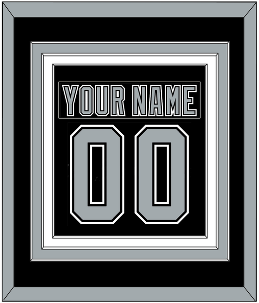 Los Angeles Nameplate & Number (Back) Combined - Road Black (1991-1992) - Premier Tier 2