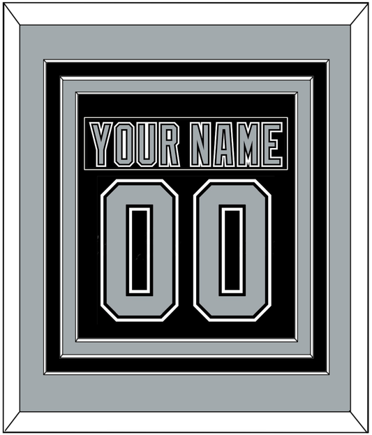 Los Angeles Nameplate & Number (Back) Combined - Road Black (1991-1992) - Premier Tier 3