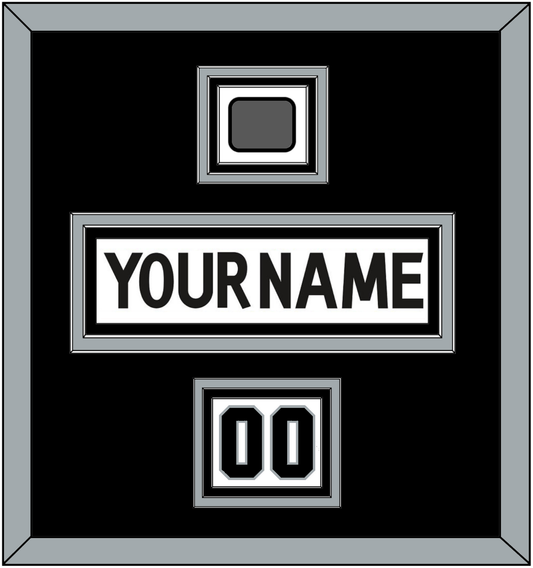 Los Angeles Nameplate, Number (Shoulder) & Stanley Cup Finals Patch - Road White (2011-2017) - Premier Tier 3